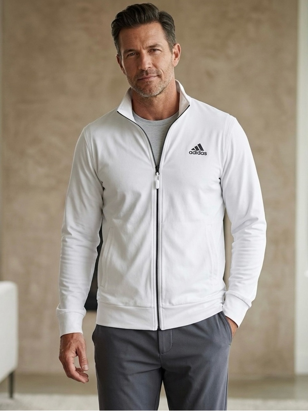 NEW Adidas Adipure Full Zip Track Jacket Activewear Casual Running Gym Spring